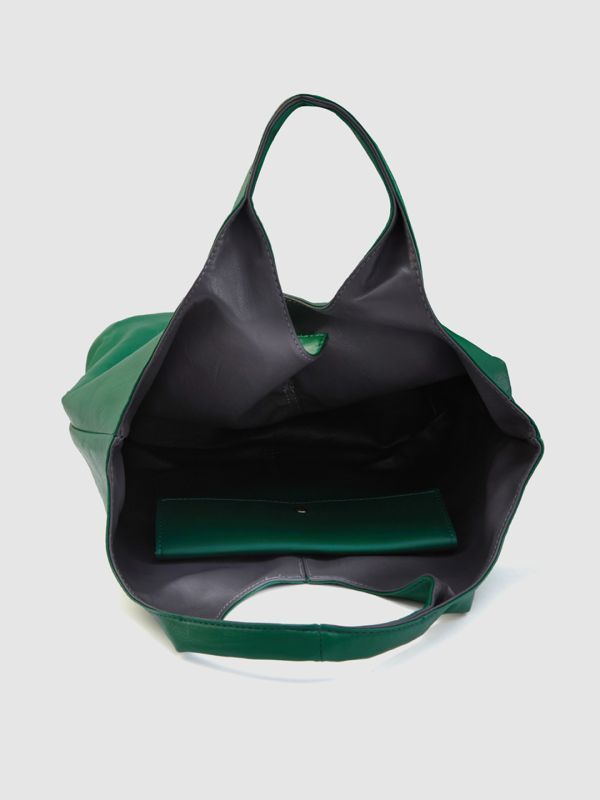 Globus Women Forest Green Solid Casual Hobo Bag
