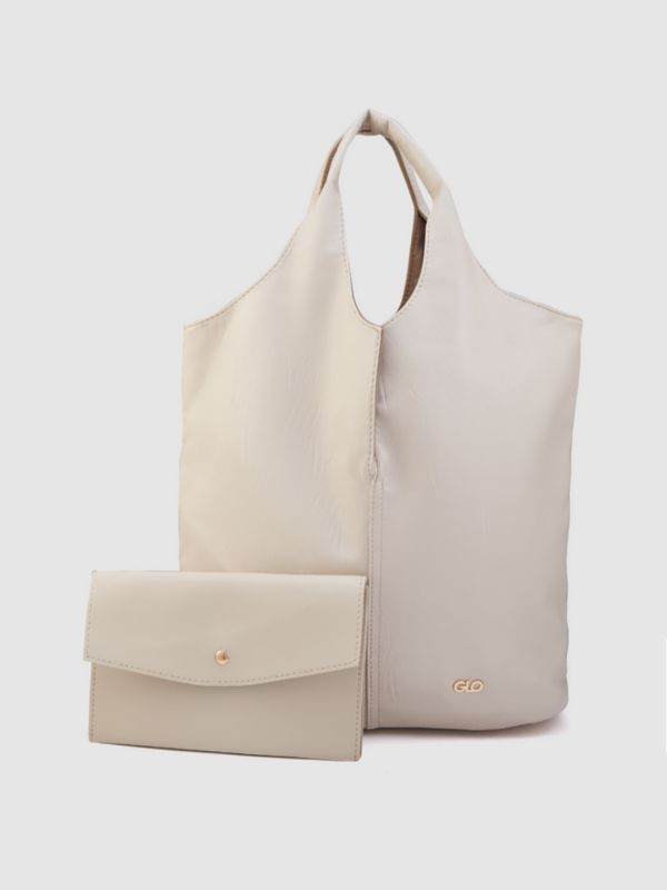Globus Women Ivory Solid Casual Hobo Bag
