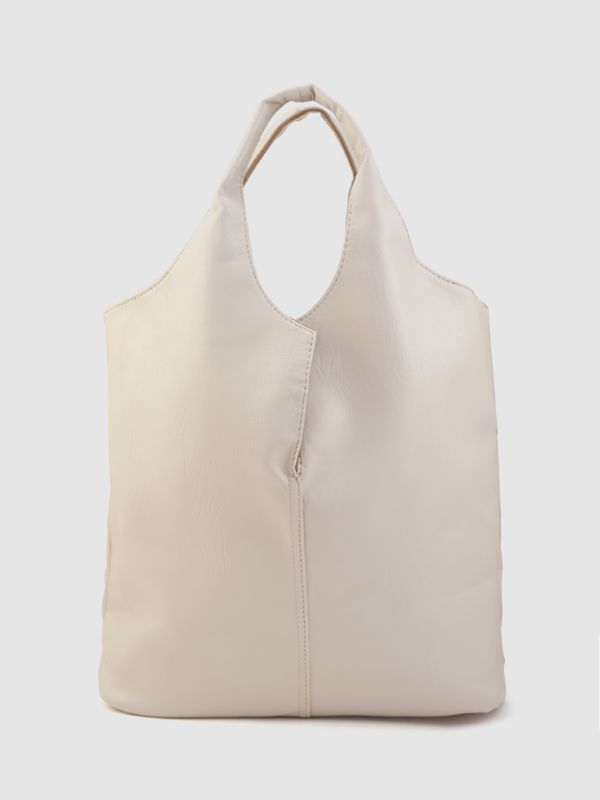 Globus Women Ivory Solid Casual Hobo Bag
