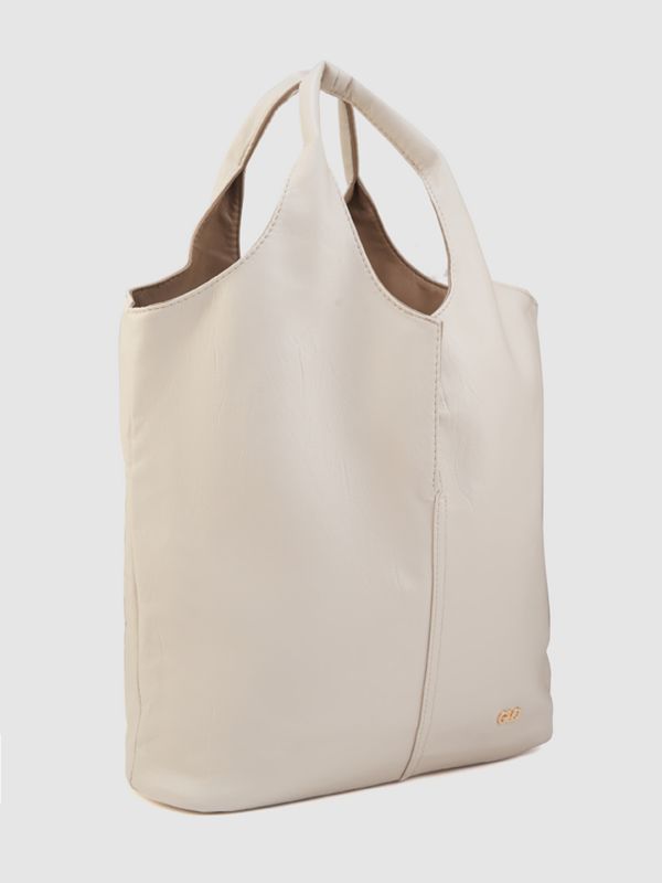 Globus Women Ivory Solid Casual Hobo Bag