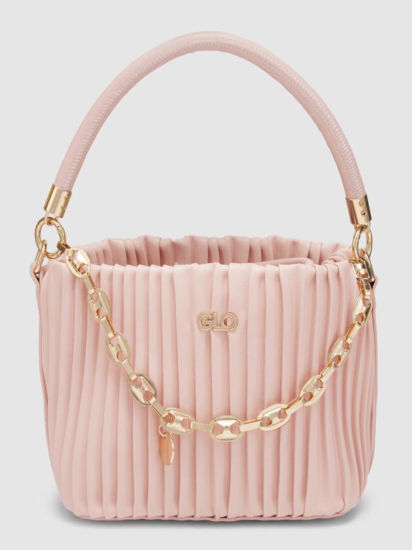 Globus Women Dusty Pink Self Design Party Handheld Bag