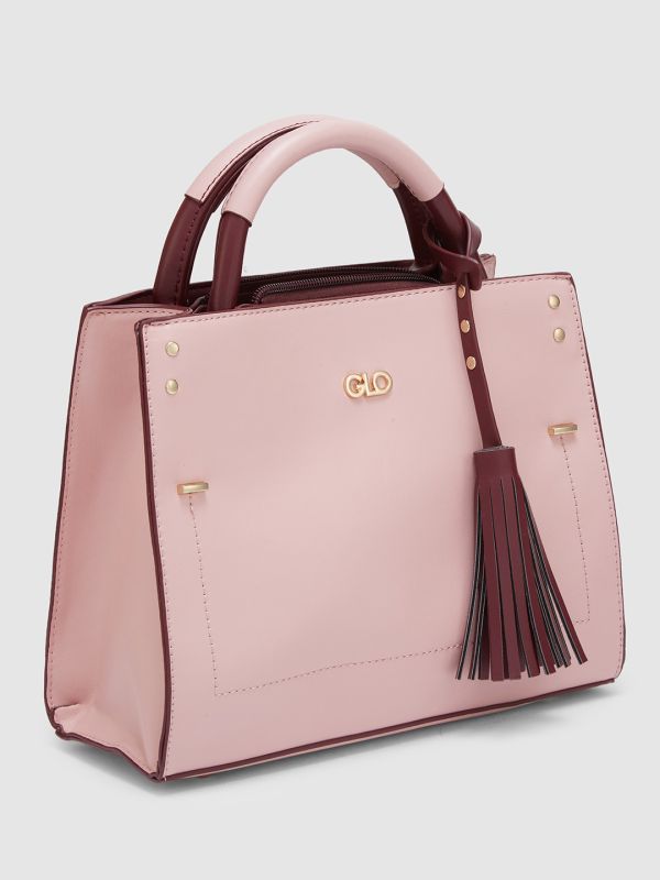 Globus Women Dusty Pink Solid Casual Handheld Bag
