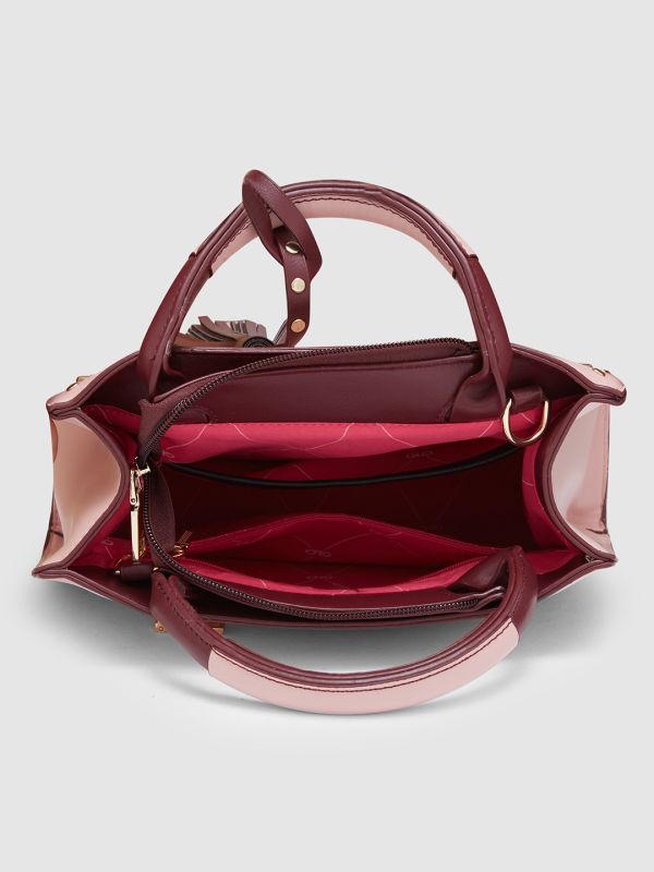 Globus Women Dusty Pink Solid Casual Handheld Bag