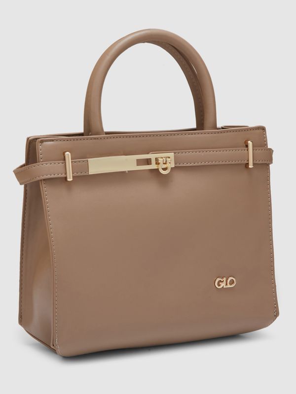 Globus Women Light Brown Solid Casual Handheld Bag