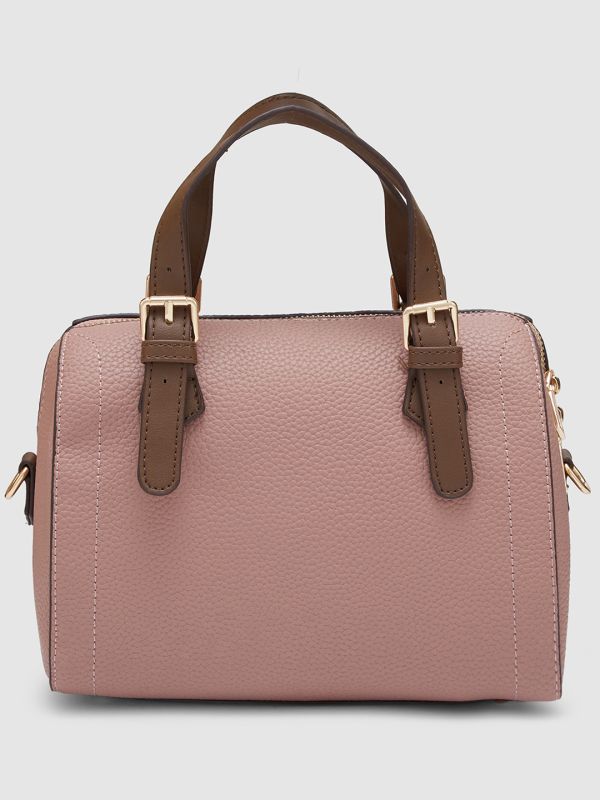 Globus Women Taupe Textured Casual Handheld Bag
