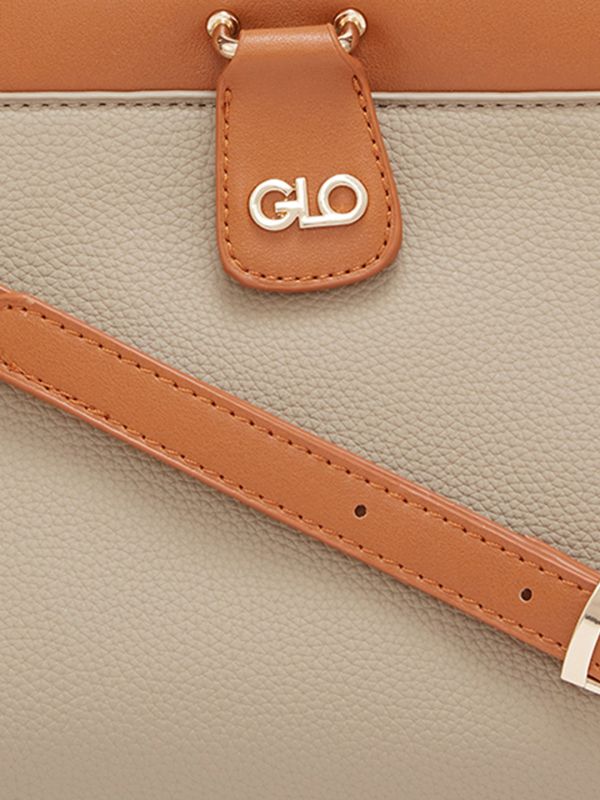 Globus Women Beige Colourblocked Casual Handheld Bag