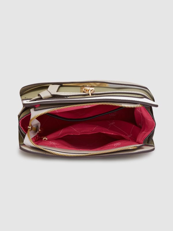 Globus Women Olive Colourblocked Casual Handheld Bag