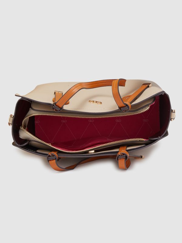 Globus Women Brown Textured Casual Handheld Bag