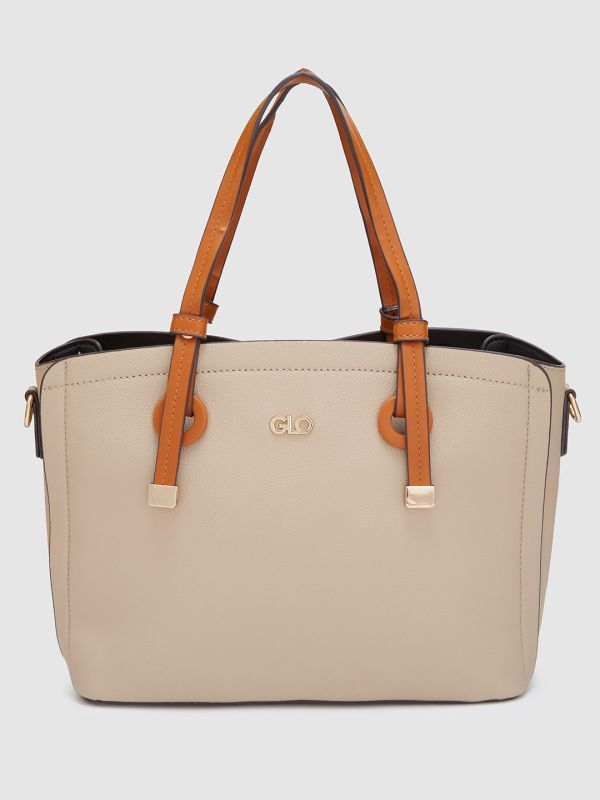 Globus Women Brown Textured Casual Handheld Bag