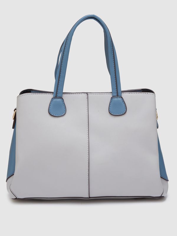 Globus Women Iceberg Blue Colourblocked Casual Handheld Bag
