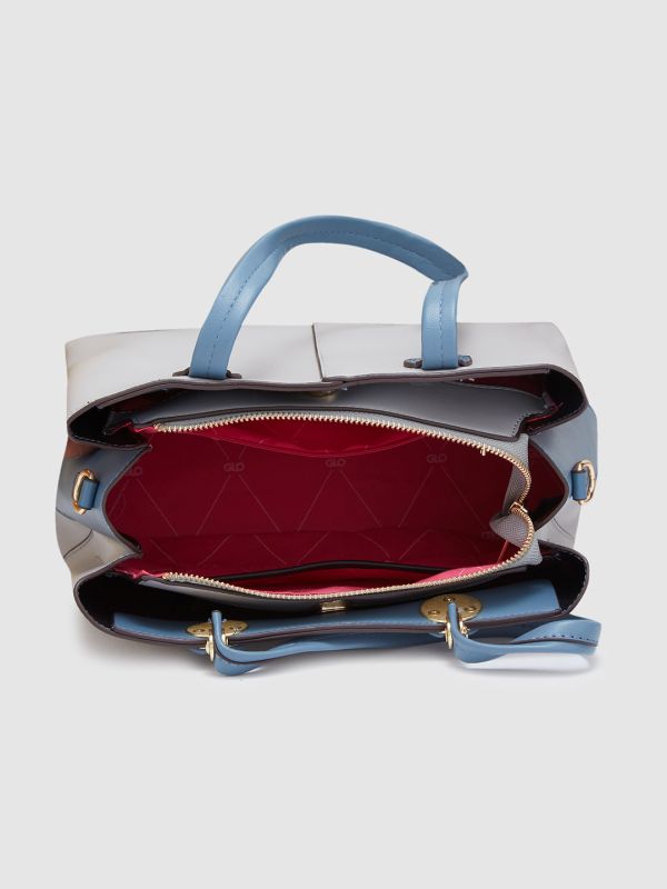 Globus Women Iceberg Blue Colourblocked Casual Handheld Bag