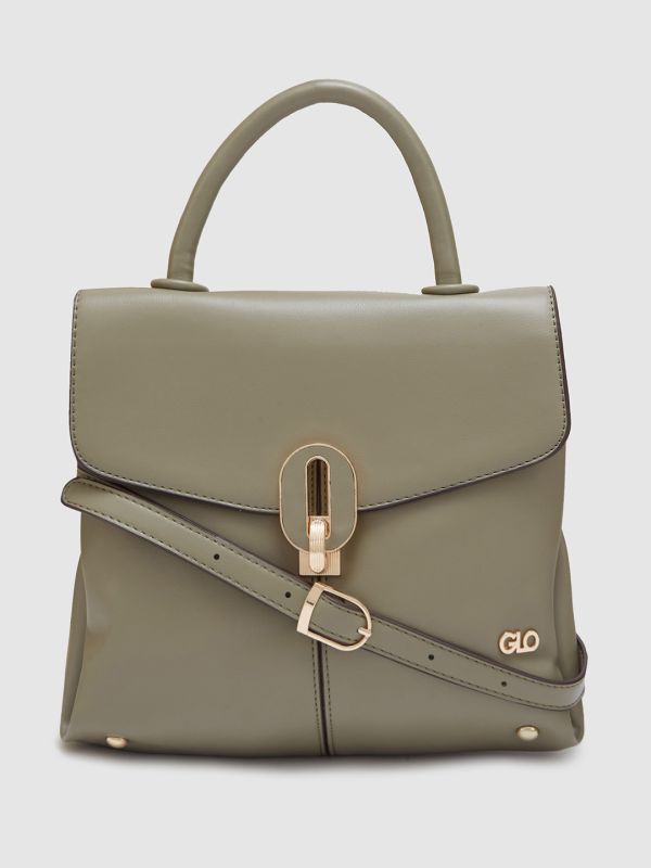 Globus Women Olive Solid Casual Handheld Bag