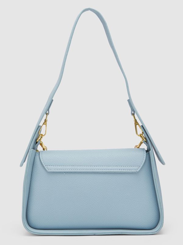 Globus Women Blue Textured Vegan Leather Handheld Bag