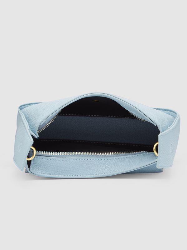 Globus Women Blue Textured Vegan Leather Handheld Bag