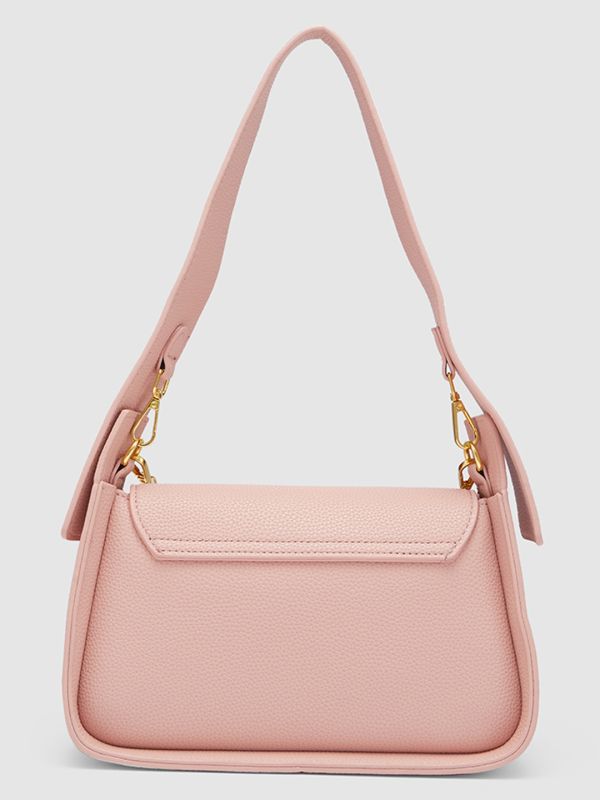 Globus Women Pink Textured Vegan Leather Handheld Bag