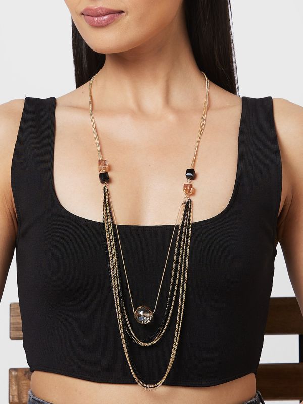 Globus Women Gold-Plated Statement Layered Necklace