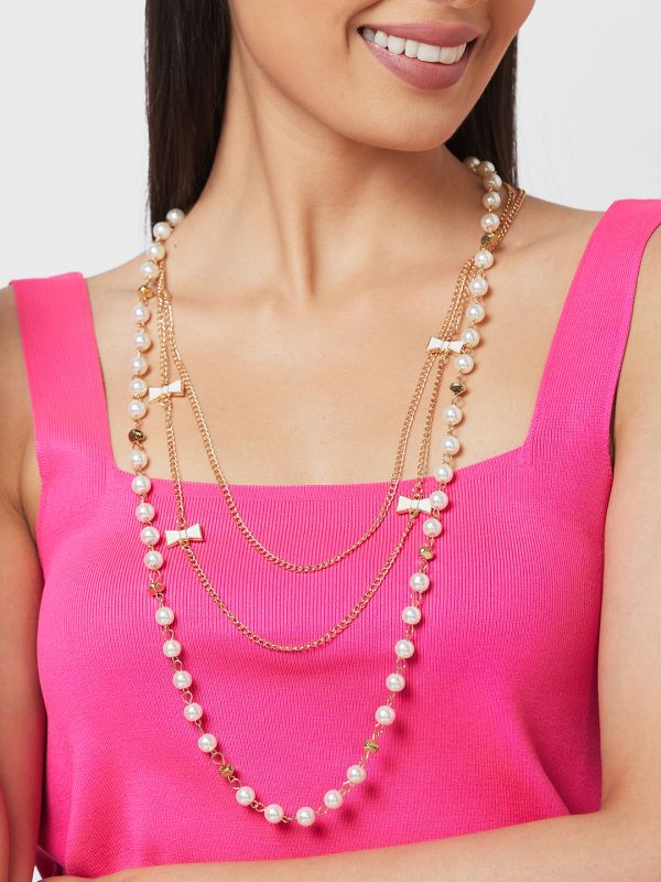 Globus Women Gold-Plated Statement Layered Necklace