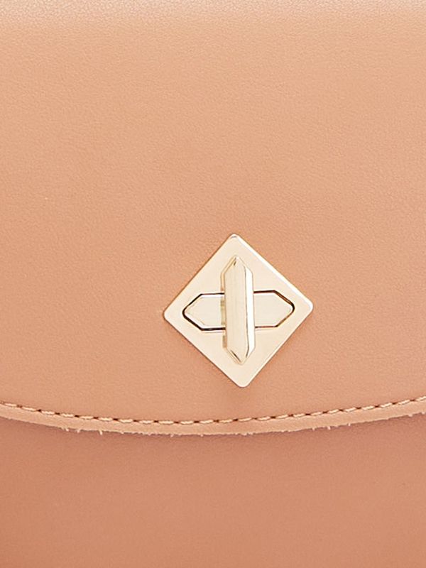 Globus Women Tan Solid Casual Sling Bag