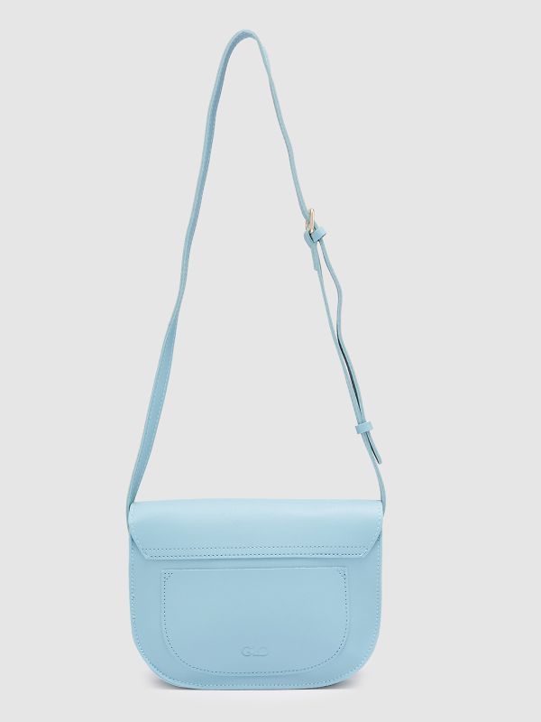 Globus Women Blueish Grey Solid Casual Sling Bag