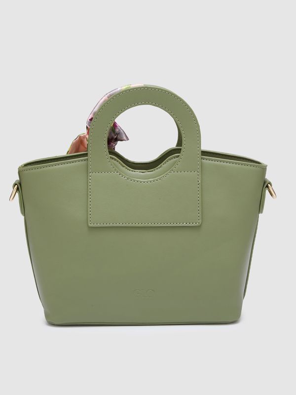 Globus Women Sage Green Solid Casual Sling Bag