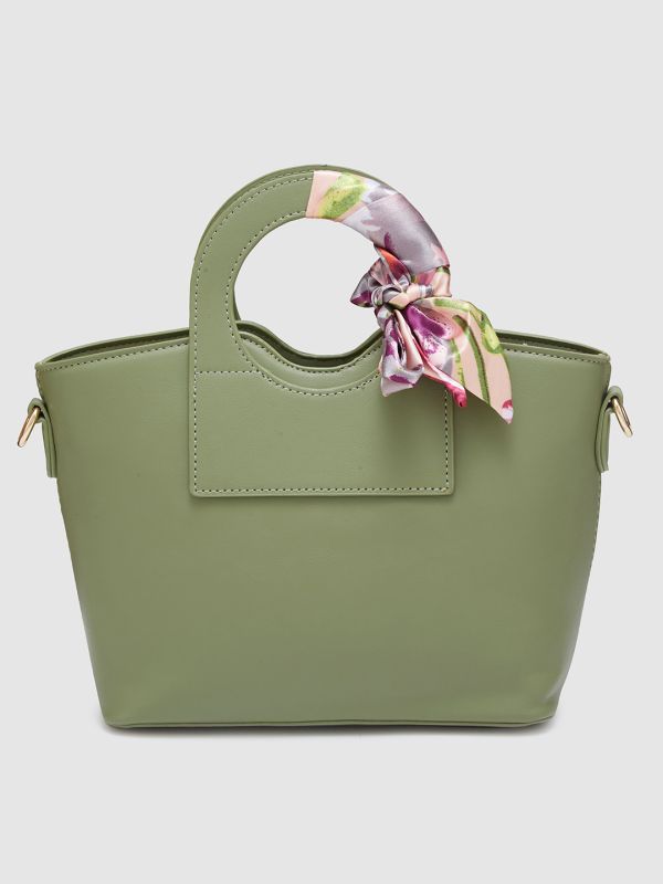 Globus Women Sage Green Solid Casual Sling Bag