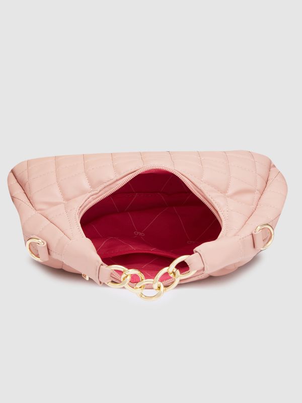 Globus Women Nude Textured Casual Sling Bag