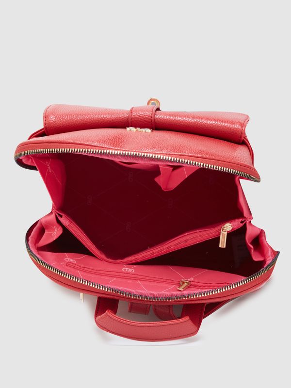 Globus Women Red Solid Smart Casual Backpack