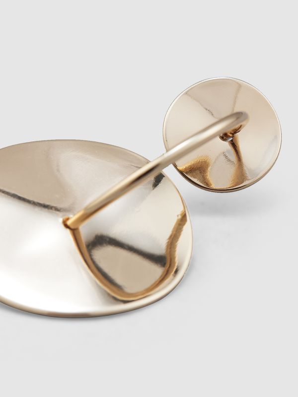Globus Women Gold-Plated Contemporary Half Hoop Earrings