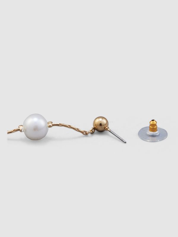 Globus Women Gold-Plated Pearl Classic Drop Earrings