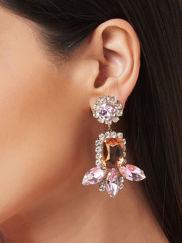 Globus Women Gold-Plated Geometric Drop Earrings