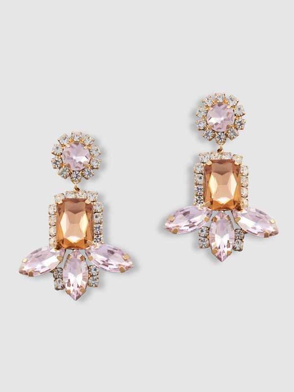 Globus Women Gold-Plated Geometric Drop Earrings