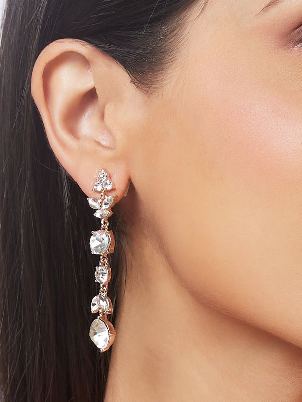 Globus Women Rose Gold-Plated Contemporary Drop Earrings