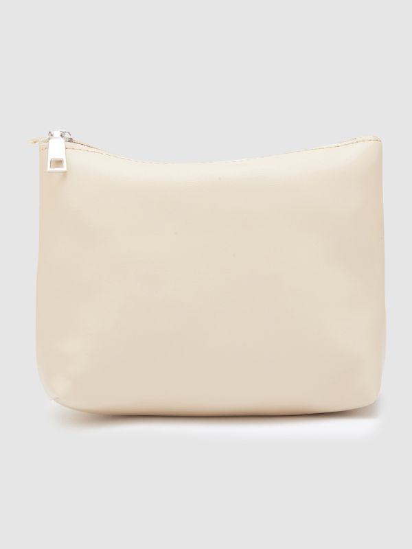 Globus Women Beige Self Design Casual Tote Bag