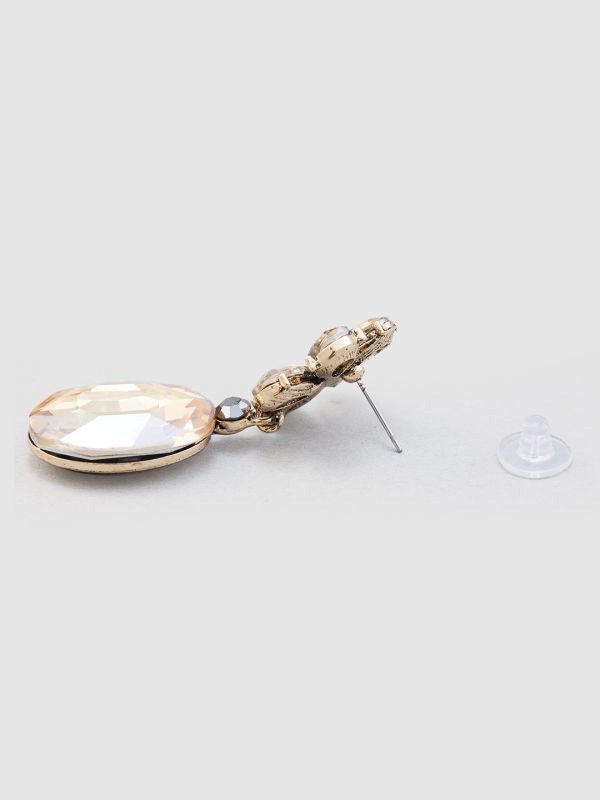 Globus Women Gold-Plated Oval Drop Earrings