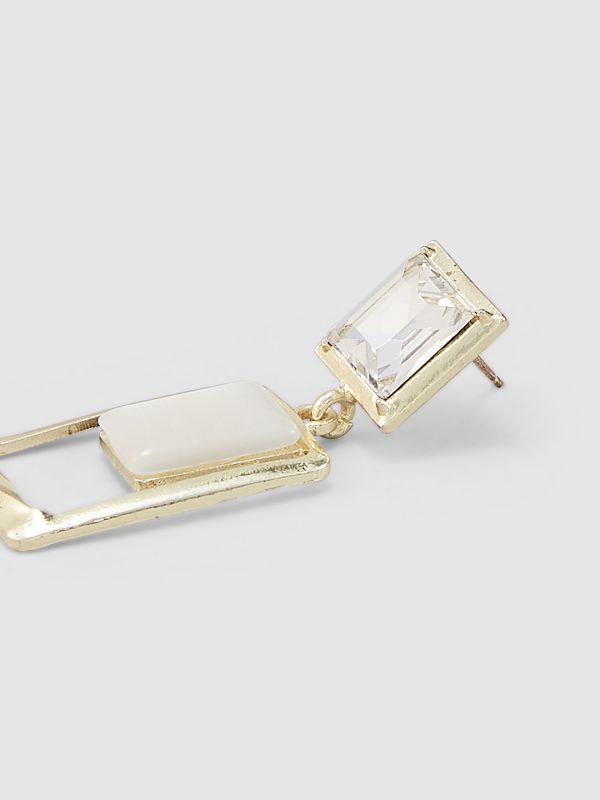 Globus Women Gold-Plated Geometric Drop Earrings