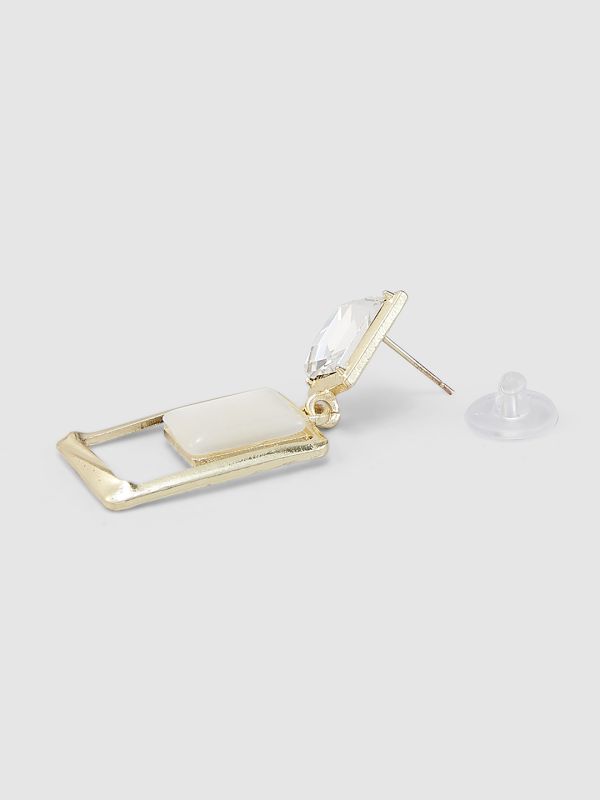 Globus Women Gold-Plated Geometric Drop Earrings