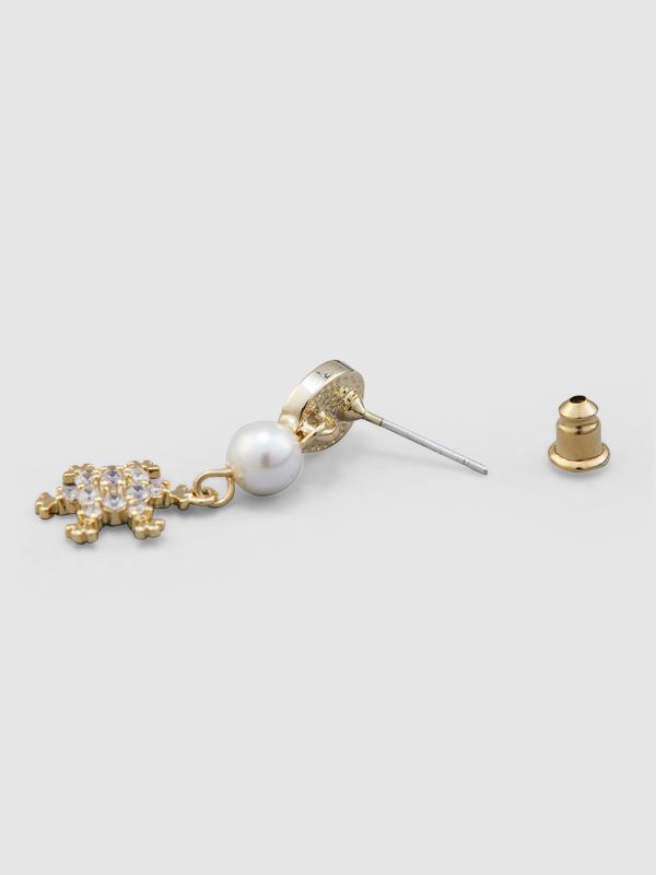Globus Women Gold-Plated Spiked Drop Earrings