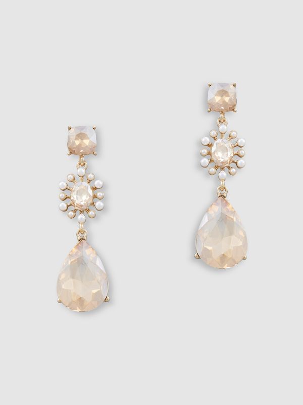 Globus Women Gold-Plated Oval Drop Earrings