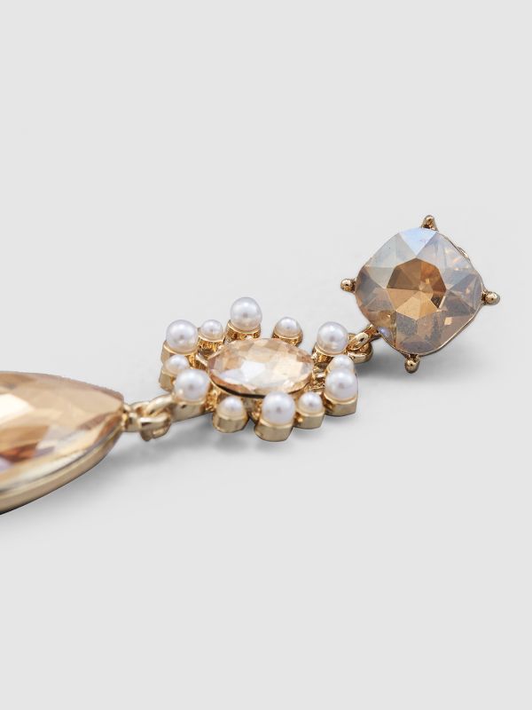 Globus Women Gold-Plated Oval Drop Earrings