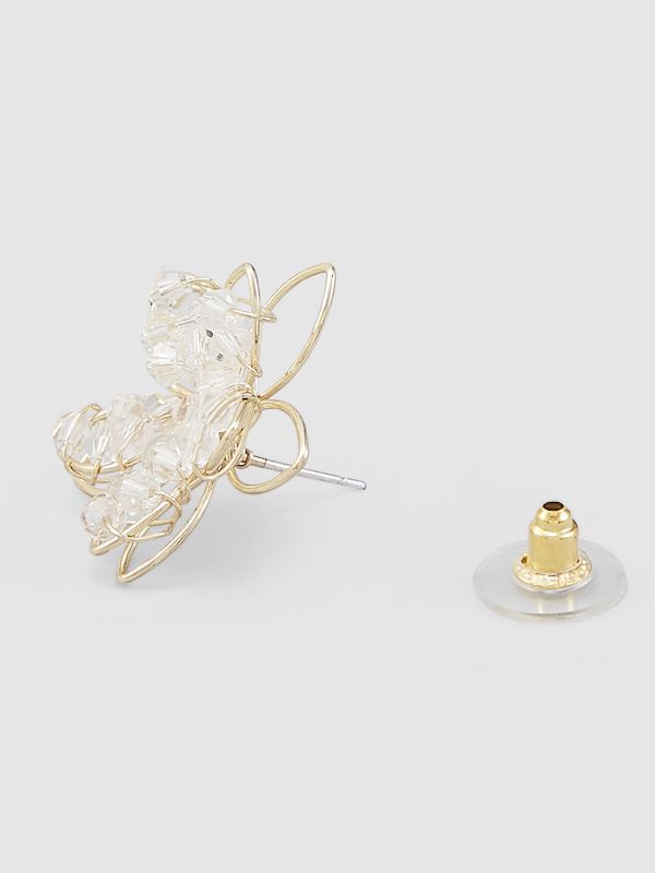 Globus Women Gold-Plated Floral Stud Earrings
