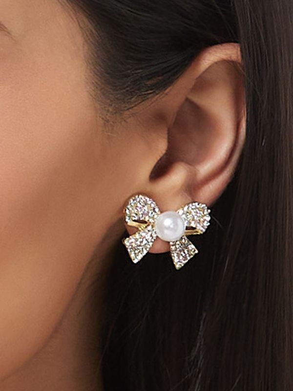 Globus Women Gold-Plated Classic Stud Earrings