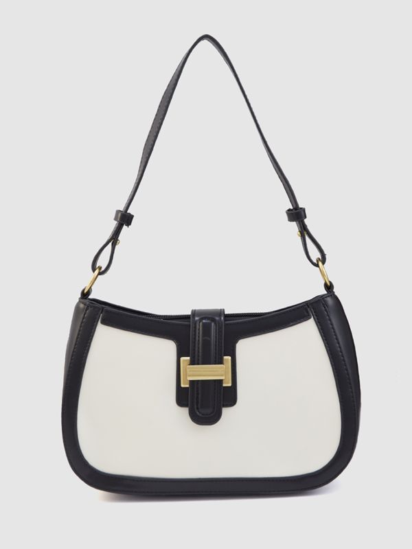 Globus Women Black Colourblocked Casual Sling Bag