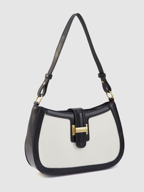 Globus Women Black Colourblocked Casual Sling Bag