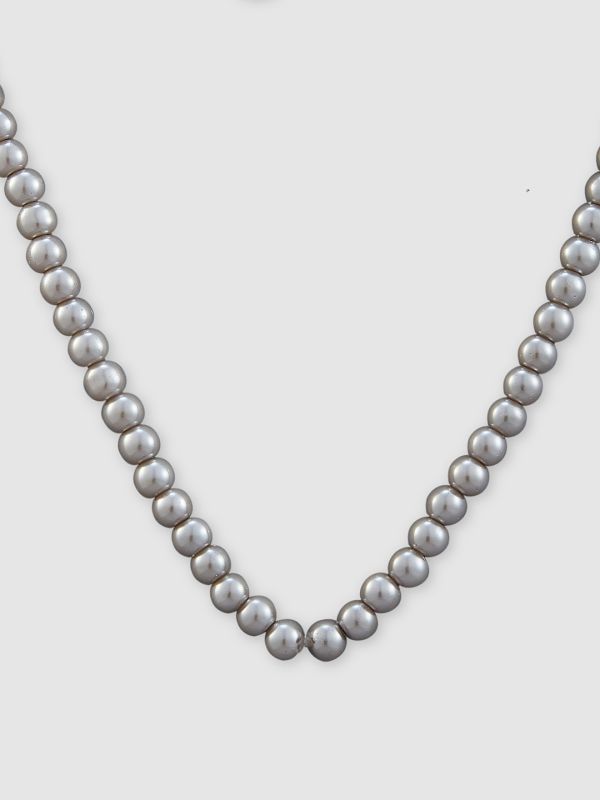 Globus Women Silver-Plated Pearls Statement Choker Necklace