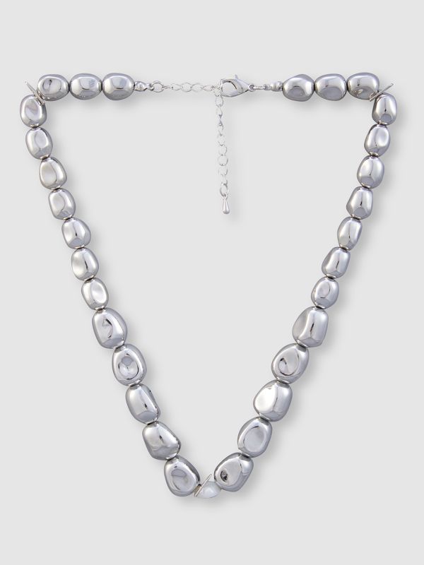 Globus Women Silver-Plated Statement Necklace