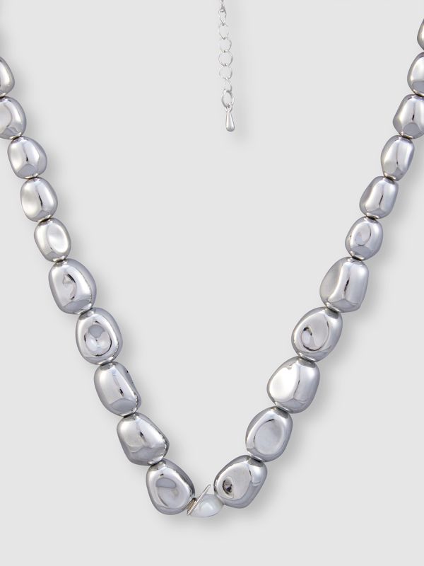 Globus Women Silver-Plated Statement Necklace