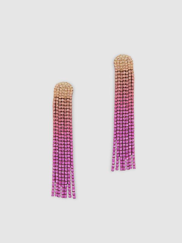 Globus Women Fuchsia Gold-Plated Contemporary Drop Earrings