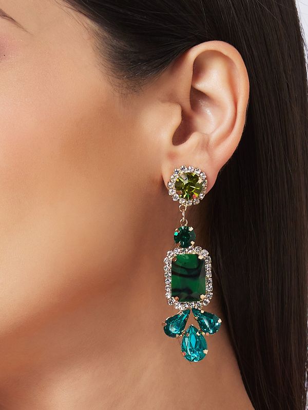 Globus Women Gold-Plated Contemporary Drop Earrings