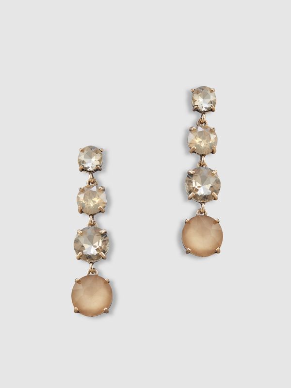 Globus Women Gold-Plated Circular Drop Earrings