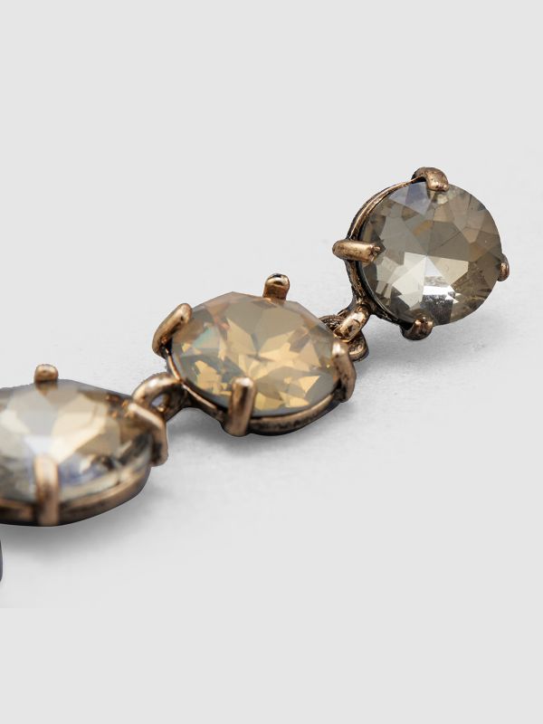 Globus Women Gold-Plated Circular Drop Earrings